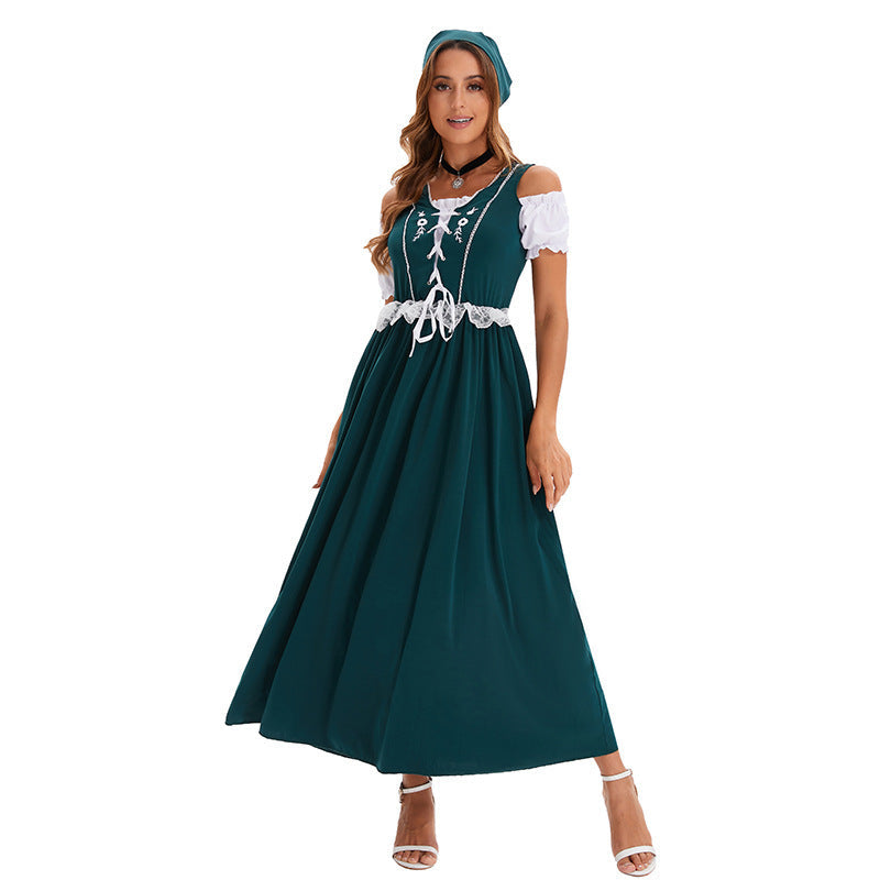 Women’s dirndl dress in an elegant style with lacing