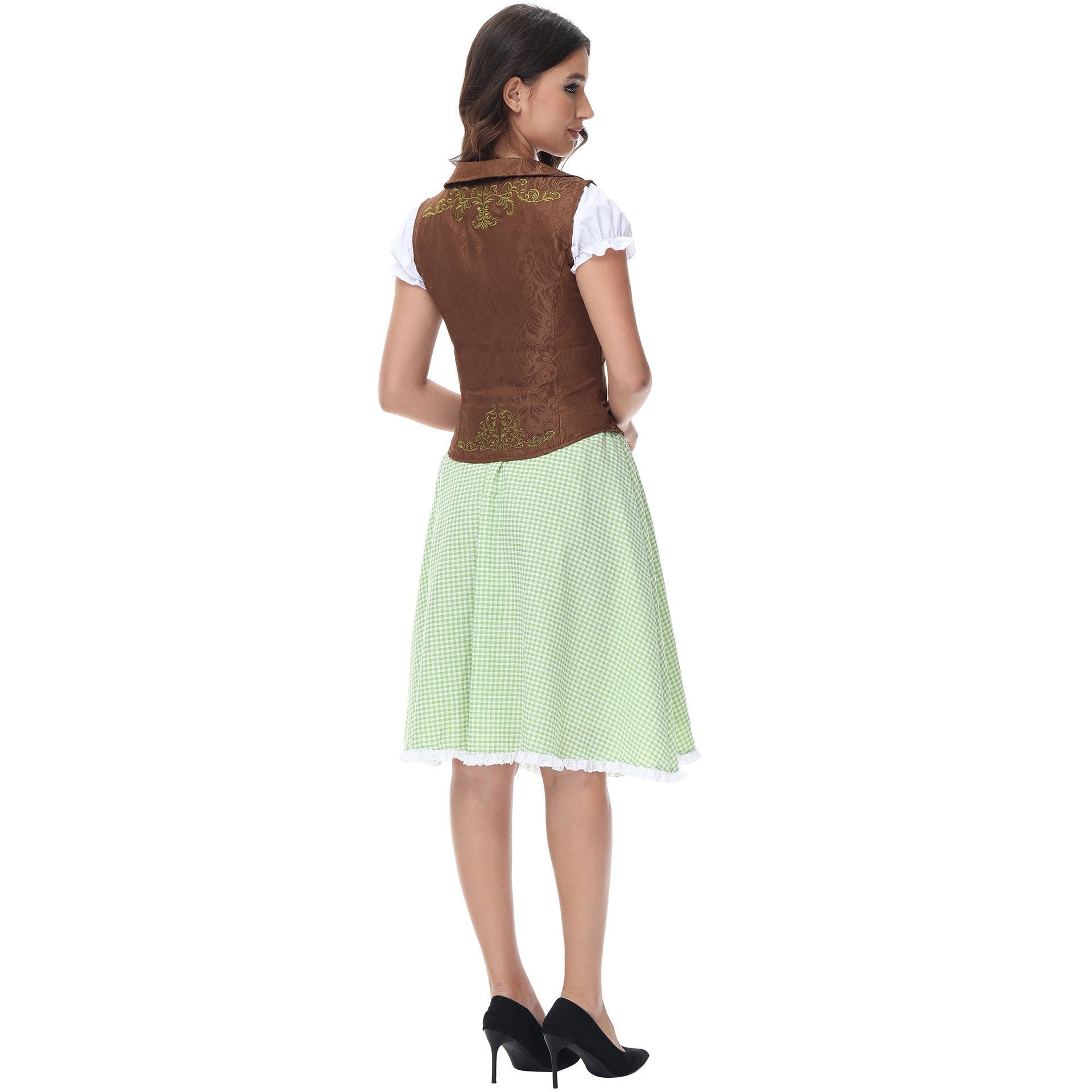 Trachtenkleid für Damen mit Rüschen und Schnürung