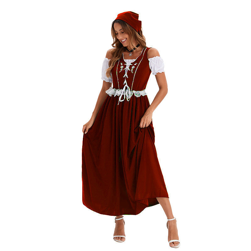 Women’s dirndl dress in an elegant style with lacing
