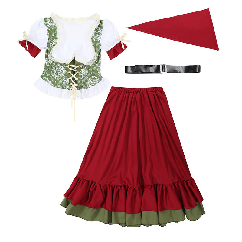 Traditionelles Dirndl-Set mit Mieder für Mädchen