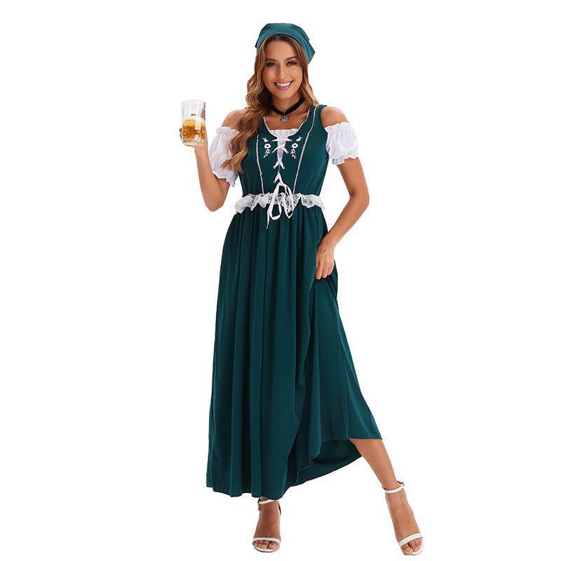 Women’s dirndl dress in an elegant style with lacing