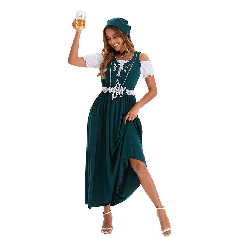 Women’s dirndl dress in an elegant style with lacing