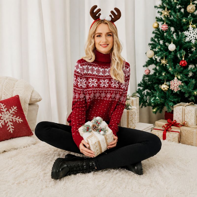 Christmas sweater - Winter knit with turtleneck