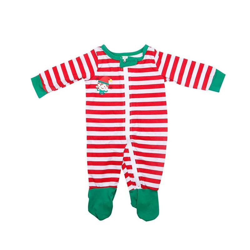 Weihnachtspyjama im Familienlook – Weihnachtliches Elfenmotiv