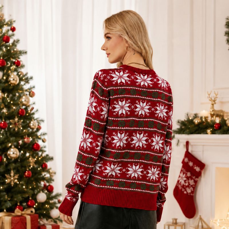 Damen-Weihnachtspullover – Fair-Isle-Muster