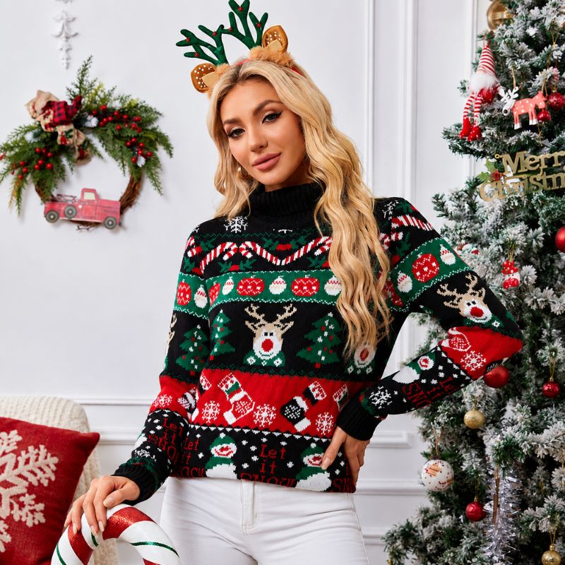 Julesweater til kvinder – rullekrave