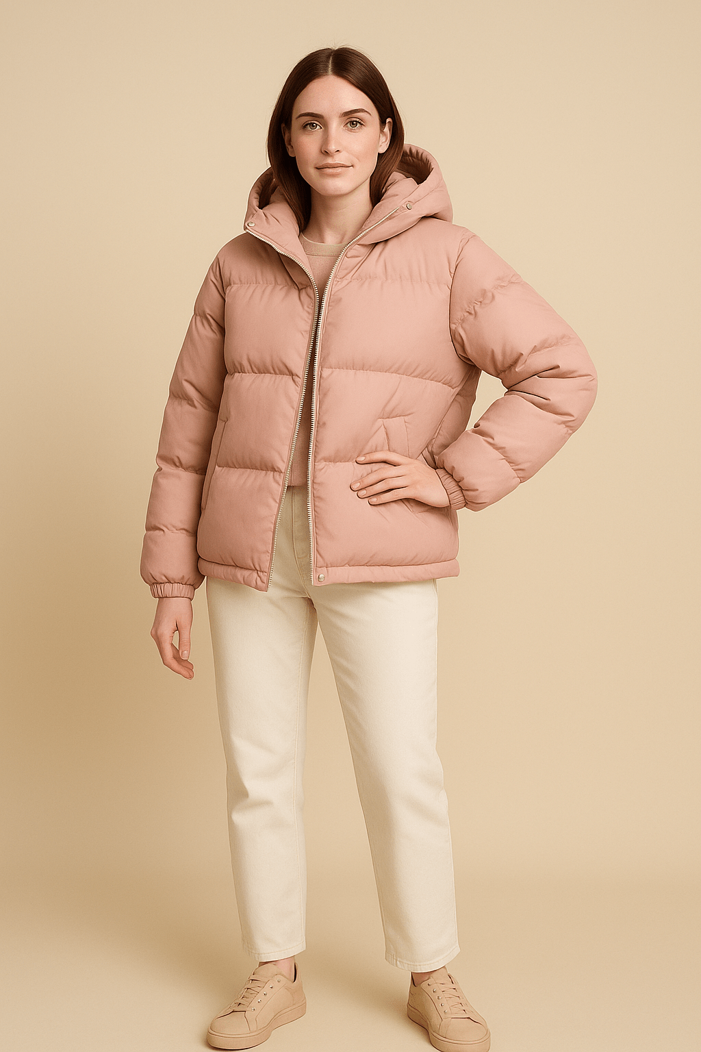 Damen Steppjacke im Oversized-Stil – Wasserabweisend & Winddicht