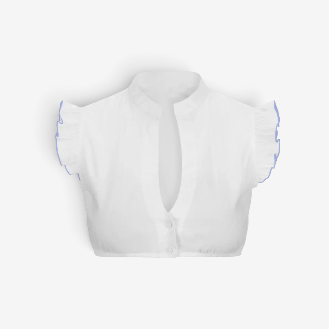 Dirndlbluse für Damen im eleganten Stil mit Knöpfen