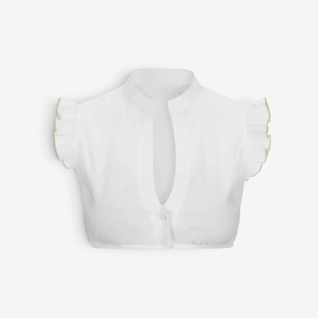 Dirndlbluse für Damen im eleganten Stil mit Knöpfen