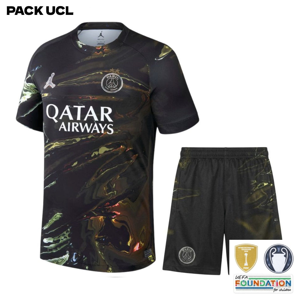 Ensemble maillot Night-Edition Paris Saint-Germain enfant 2025/26 – 2 étoiles – Édition Ligue des champions