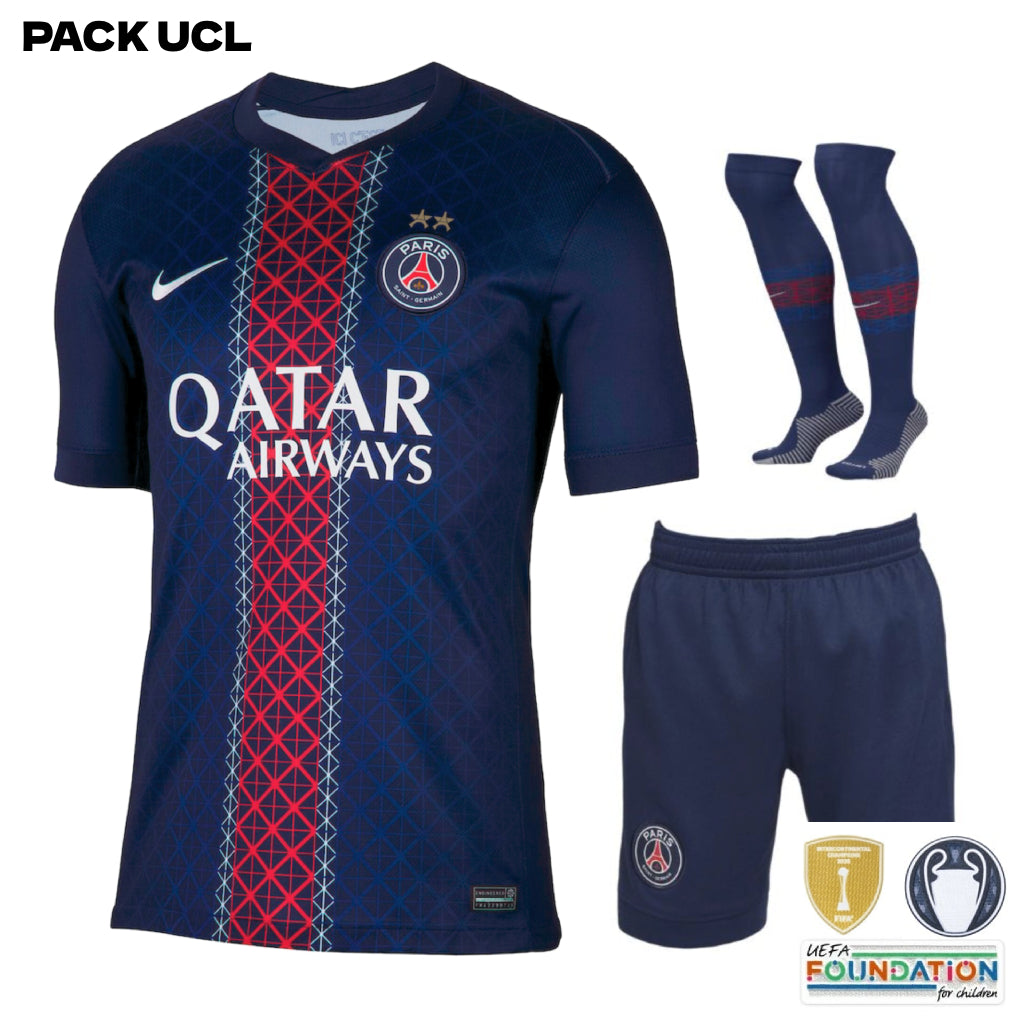 Paris Saint-Germain Heimtrikot-Set Kinder 2025/26 – 2 Sterne – Champions-League-Edition