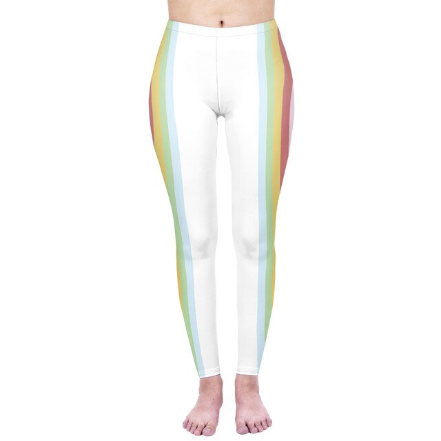 Mode Frauen Leggings Pink Tropics Druck mit Multicolor-Muster Leggings Hohe Elastizität Fitnesshosen Leggings