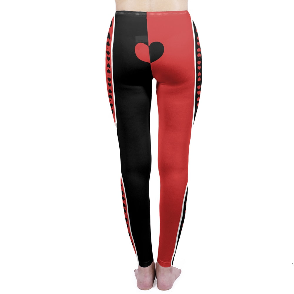Mode Frauen Leggings Pink Tropics Druck mit Multicolor-Muster Leggings Hohe Elastizität Fitnesshosen Leggings
