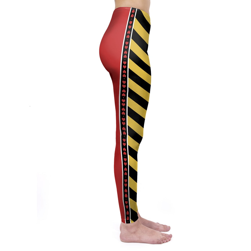 Mode Frauen Leggings Pink Tropics Druck mit Multicolor-Muster Leggings Hohe Elastizität Fitnesshosen Leggings