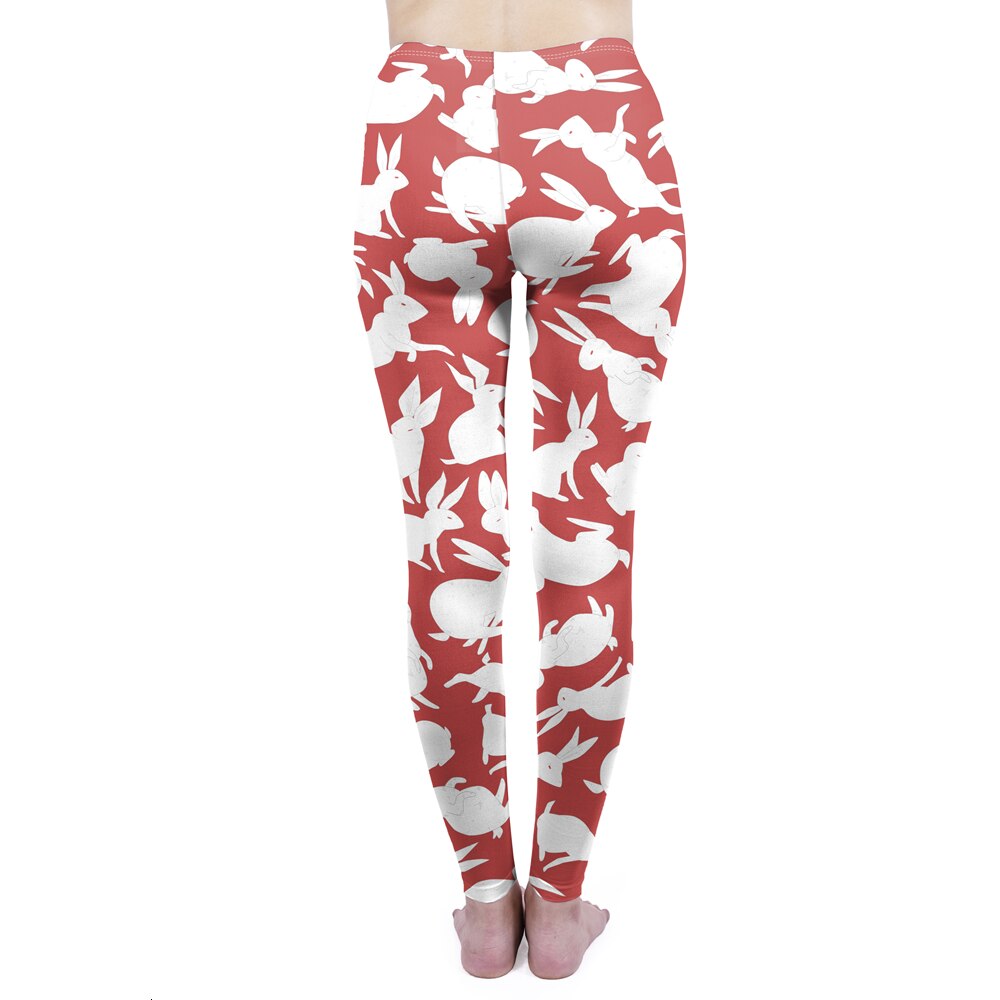 Mode Frauen Leggings Pink Tropics Druck mit Multicolor-Muster Leggings Hohe Elastizität Fitnesshosen Leggings