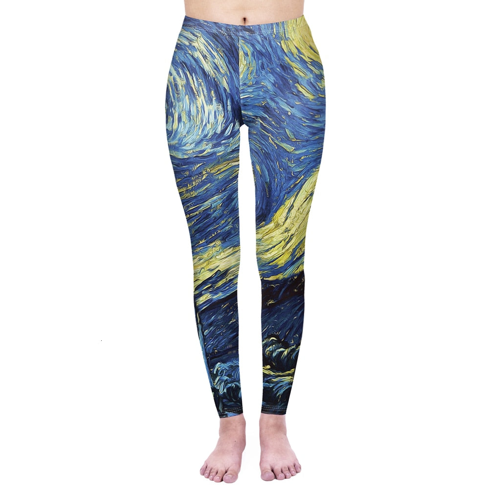 Mode Frauen Leggings Pink Tropics Druck mit Multicolor-Muster Leggings Hohe Elastizität Fitnesshosen Leggings
