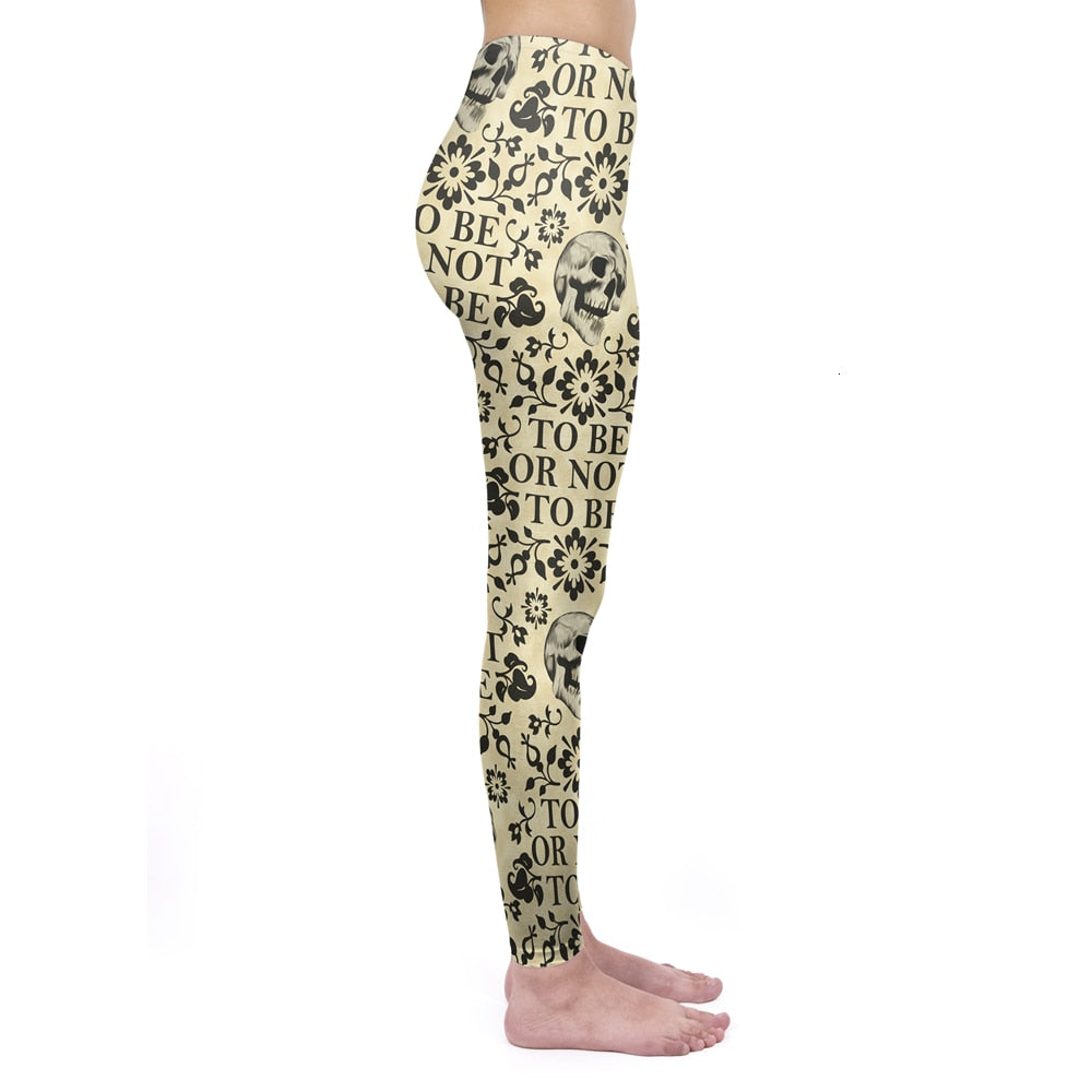 Mode Frauen Leggings Pink Tropics Druck mit Multicolor-Muster Leggings Hohe Elastizität Fitnesshosen Leggings