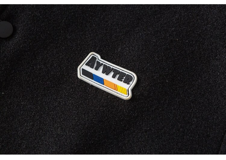 Weiche Fleece-Patch-Leder-Patchwork-Baseballjacke für Herren Herbst Baggy All-Match College-Stil Bomberjacken Paare