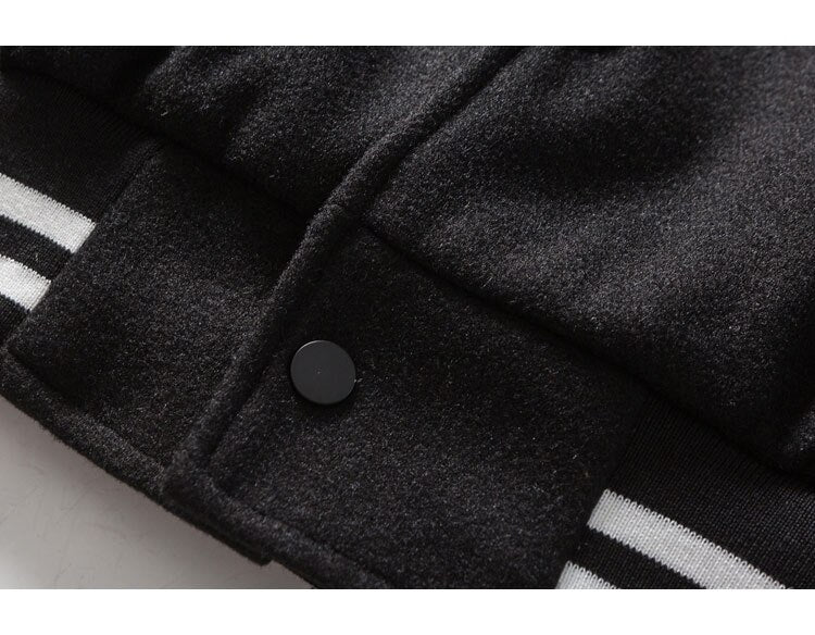 Weiche Fleece-Patch-Leder-Patchwork-Baseballjacke für Herren Herbst Baggy All-Match College-Stil Bomberjacken Paare