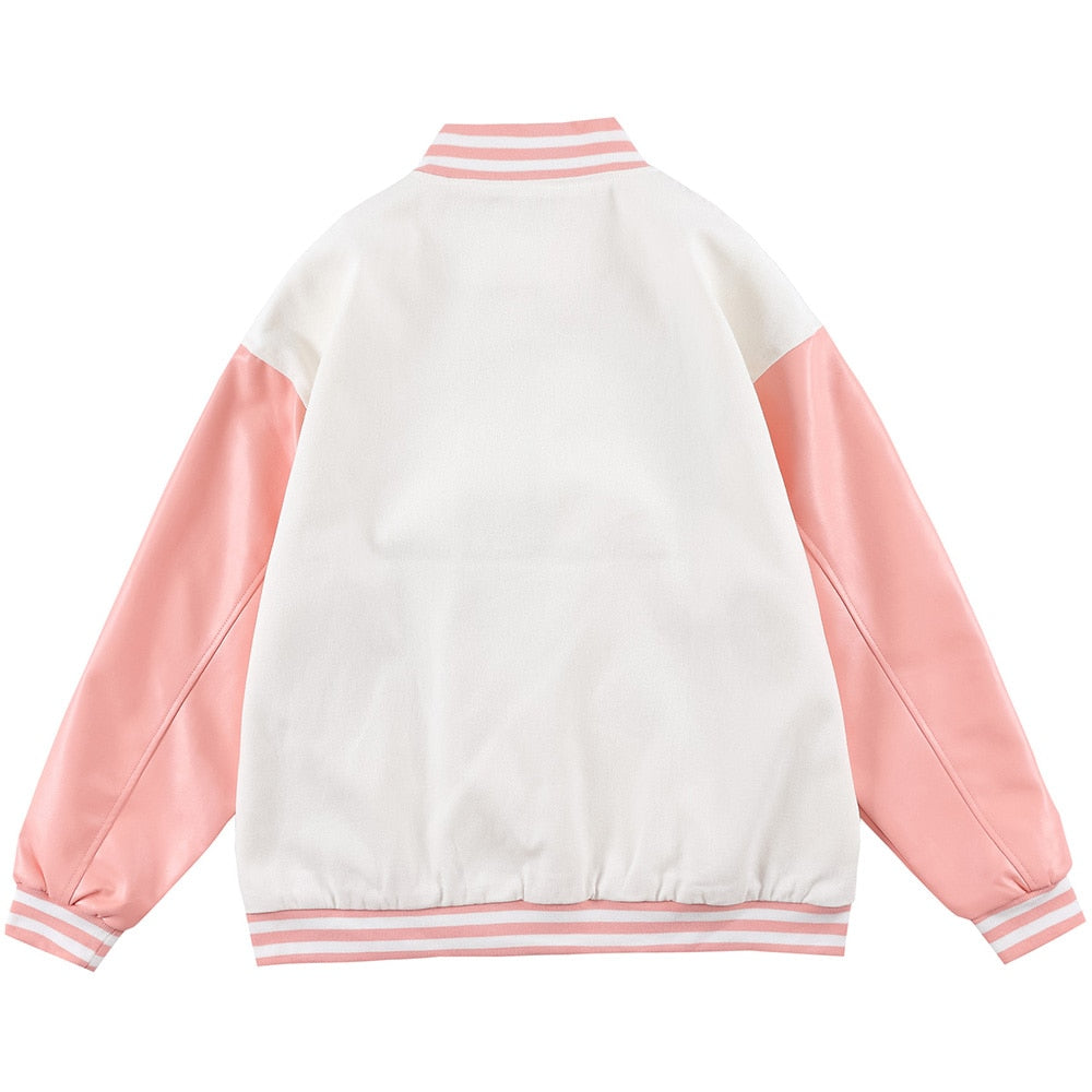 Jacke Männer Furry Cartoon Comics Mädchen Buchstaben Outwear Oversized College Stil Hipster Mäntel All-Match Streetwear