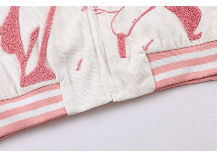 Jacke Männer Furry Cartoon Comics Mädchen Buchstaben Outwear Oversized College Stil Hipster Mäntel All-Match Streetwear