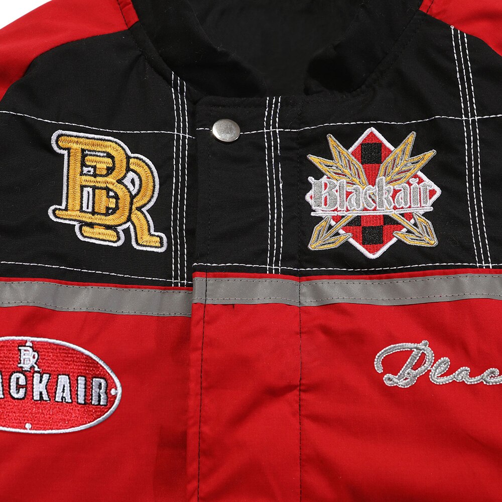 Dicker Baseballjacke Herren Karomuster Stickerei Knopf Bomberjacke Wintermode High Street Übergrößen Jacken Streetwear