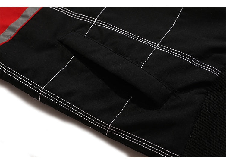 Dicker Baseballjacke Herren Karomuster Stickerei Knopf Bomberjacke Wintermode High Street Übergrößen Jacken Streetwear