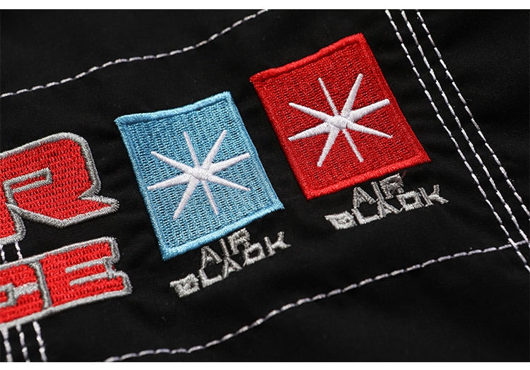 Dicker Baseballjacke Herren Karomuster Stickerei Knopf Bomberjacke Wintermode High Street Übergrößen Jacken Streetwear