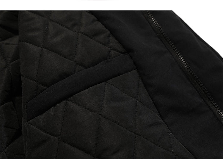 Dicker Baseballjacke Herren Karomuster Stickerei Knopf Bomberjacke Wintermode High Street Übergrößen Jacken Streetwear