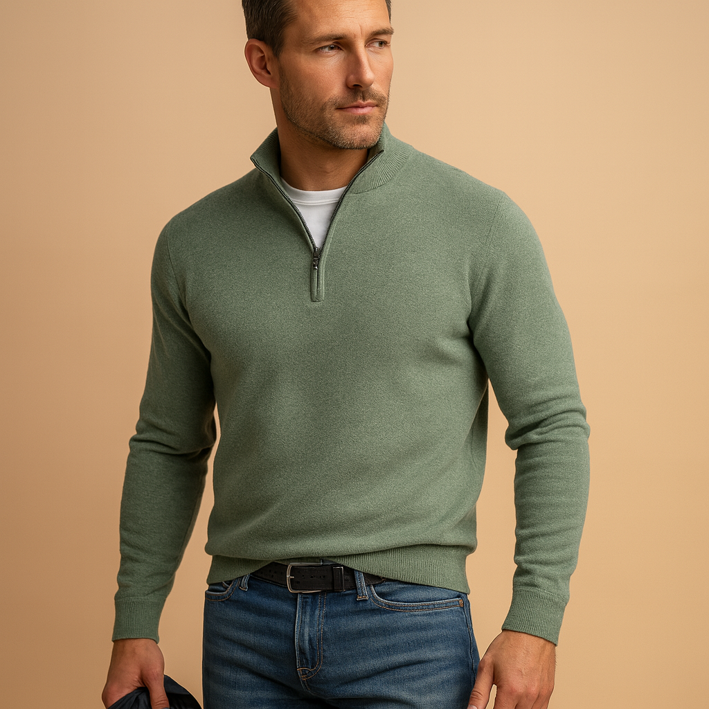 Herren Zip-Cardigan für täglichen Komfort und smartes Layering